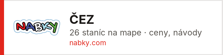 ČEZ – mapa nabíjacích staníc na nabky.com