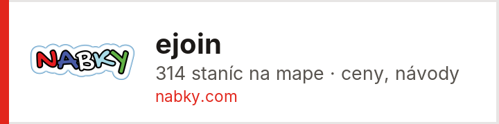 ejoin – mapa nabíjacích staníc na nabky.com