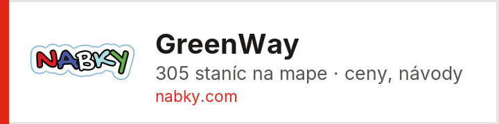 GreenWay – mapa nabíjacích staníc na nabky.com