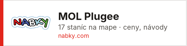 MOL Plugee – mapa nabíjacích staníc na nabky.com