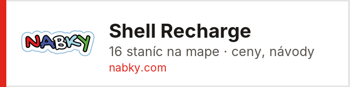 Shell Recharge – mapa nabíjacích staníc na nabky.com