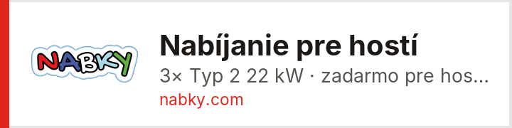 Nabíjanie pre hostí – AgeVolt Vysoké Tatry, Hotel Elements – nabky.com