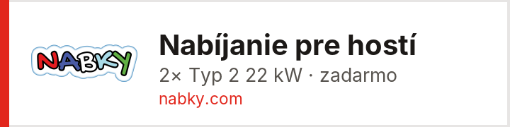 Nabíjanie pre hostí – Drevenice Terchová resort – nabky.com