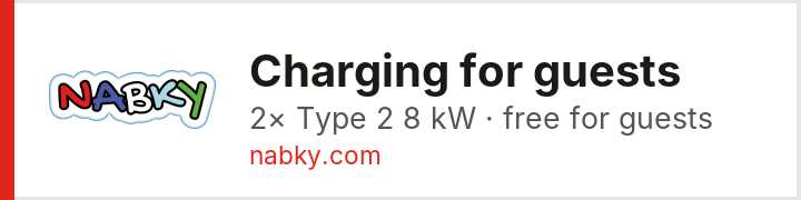 Charging for guests – Penzion For You – nabky.com